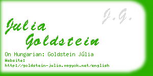 julia goldstein business card